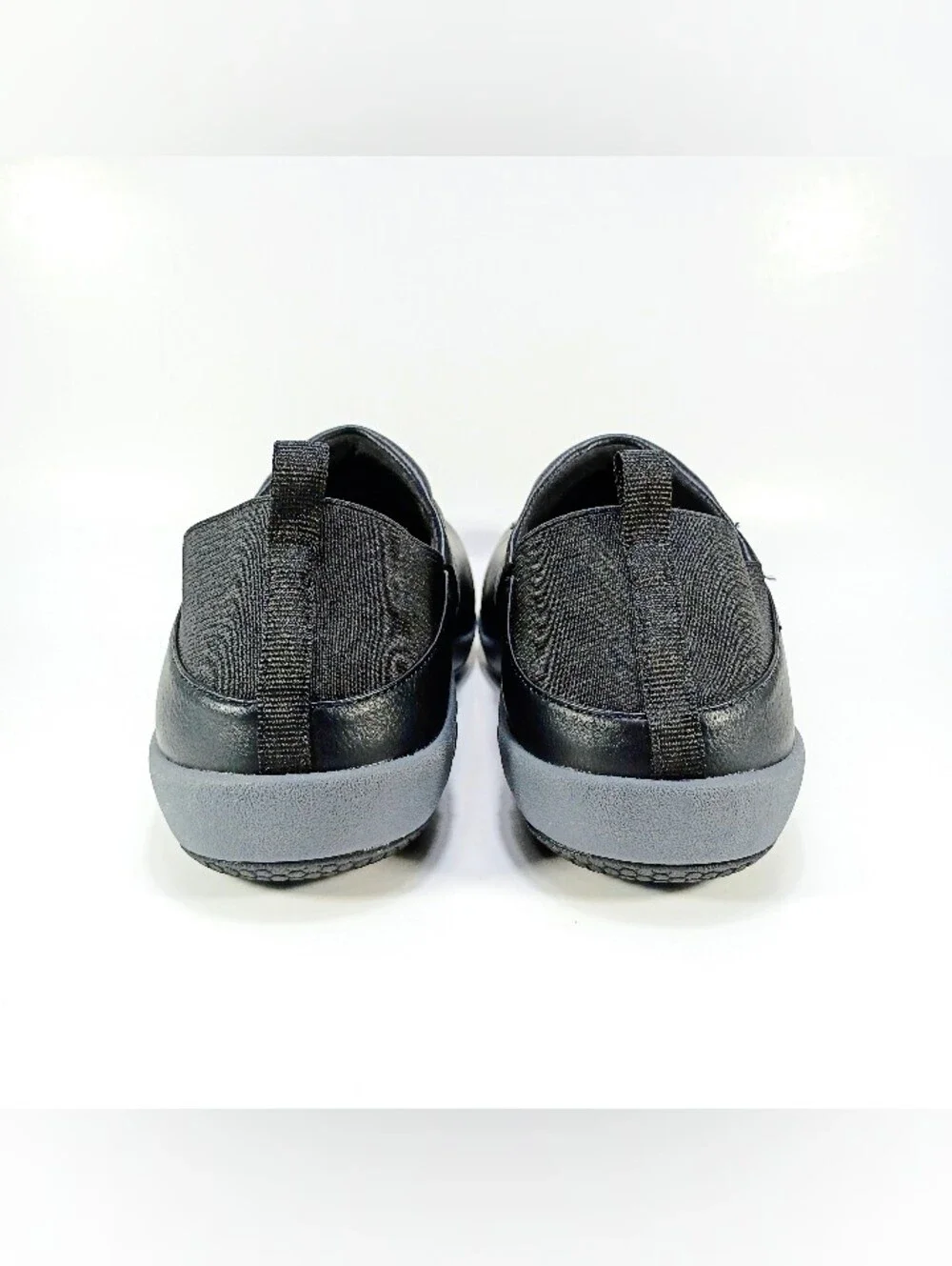Spenco Brooklyn Convertible Womens 7.5 Black Faux Leather Loafers
